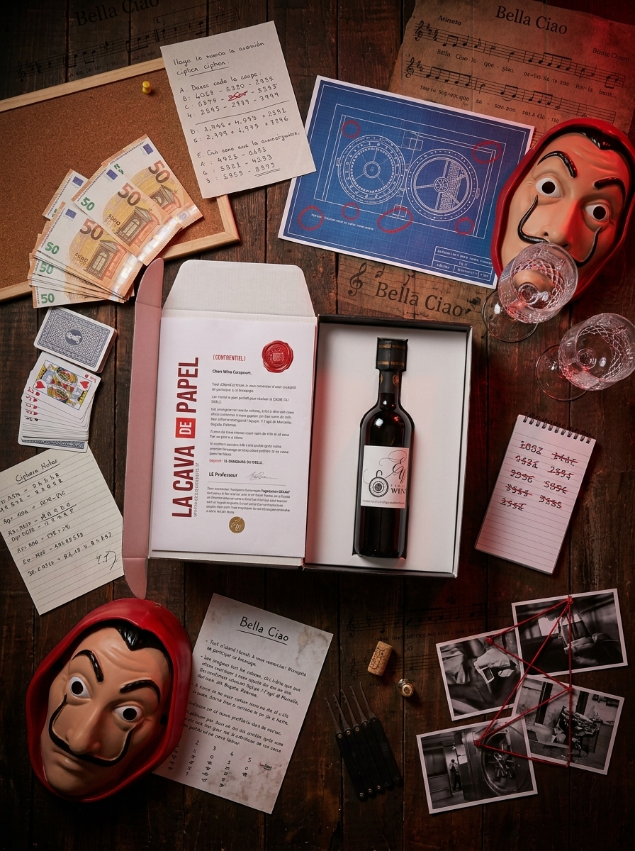 La Cava de Papel: Le braquage du siècle- Escape game maison Escapewinebox